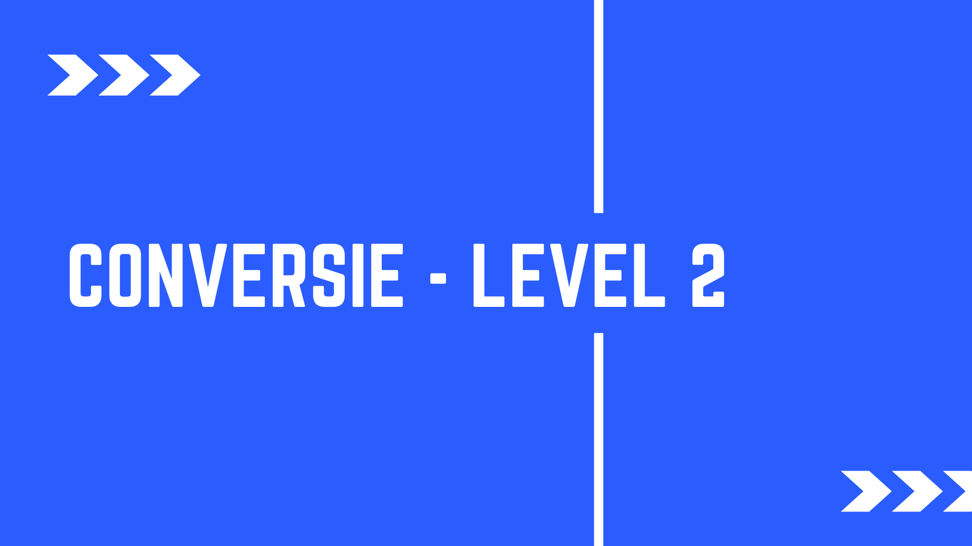 Conversie level 2 – PT Boost Student